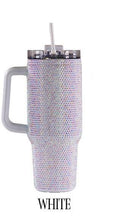 Load image into Gallery viewer, WHITE SEQUIN TUMBLER 30oz.