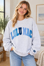Load image into Gallery viewer, LULU MAC SWEATSHIRT HEATHER GREY MULTI STITCH