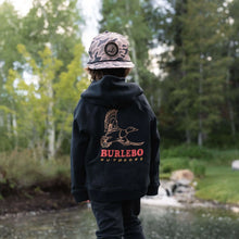 Load image into Gallery viewer, BURLEBO YOUTH FLEECE HOODIE - DUCK WILD BLACK