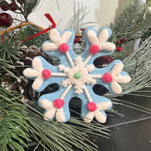Load image into Gallery viewer, CLAY DOUGH SNOWFLAKE ORNAMENTS