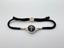 Load image into Gallery viewer, TAP TO PRAY™ SURVIVOR SERIES HANDMADE BRACELET - ONYX + CROSS