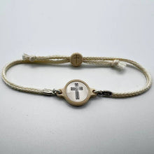 Load image into Gallery viewer, TAP TO PRAY™ SURVIVOR SERIES HANDMADE BRACELET - VANILLA + CROSS