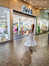 Load image into Gallery viewer, BLUE & WHITE STRIPE SMOCKED DRESS