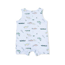Load image into Gallery viewer, FISHING SLEEVELESS SHORTIE ROMPER