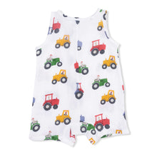 Load image into Gallery viewer, TRACTOR FRIENDS SLEEVELESS SHORTIE ROMPER