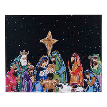 Load image into Gallery viewer, NATIVITY AT NIGHT FRAMED CANVAS