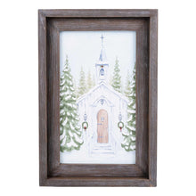 Load image into Gallery viewer, CHRISTMAS CHURCH FRAMED CANVAS