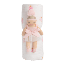 Load image into Gallery viewer, BALLERINA SWADDLE & RATTLE SET