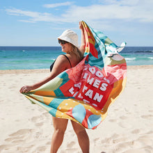Load image into Gallery viewer, DOCK & BAY XL QUICK DRY BEACH TOWEL - GOOD TIMES & TAN LINES