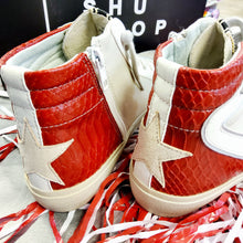 Load image into Gallery viewer, DARK RED SNAKE HIGH TOP - KIDS