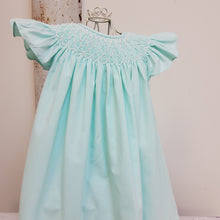 Load image into Gallery viewer, CATHERINE MINT PEARL SMOCKED DRESS