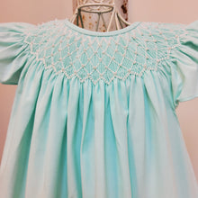 Load image into Gallery viewer, CATHERINE MINT PEARL SMOCKED DRESS