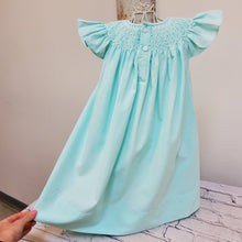 Load image into Gallery viewer, CATHERINE MINT PEARL SMOCKED DRESS