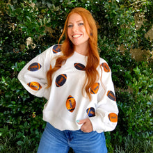 Load image into Gallery viewer, MILLIE FOOTBALL SWEATSHIRT BLUE & ORANGE