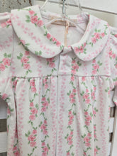 Load image into Gallery viewer, SOFT ROSE PRINTED FOOTIE W/ROUND COLLAR