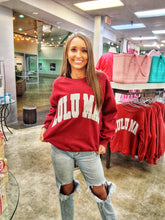 Load image into Gallery viewer, LULU MAC SWEATSHIRT - CARDINAL/WHITE