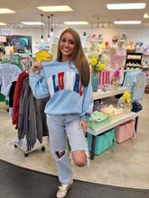 Load image into Gallery viewer, LULU MAC SWEATSHIRT - RED WHITE & BLUE