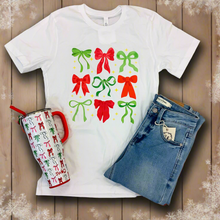 Load image into Gallery viewer, CHRISTMAS BOW T-SHIRT