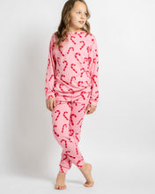 Load image into Gallery viewer, GIRLS CANDY CANE WISHES PAJAMAS