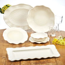 Load image into Gallery viewer, PERLETTE CREAM MELAMINE RECTANGULAR PLATTER