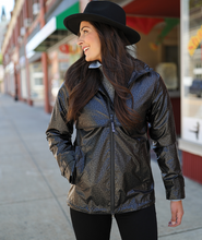 Load image into Gallery viewer, NEW ENGLAND RAIN JACKET - BLACK LEOPARD