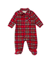 Load image into Gallery viewer, BOY'S PLAID NOTCH COLLAR FOOTIE
