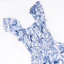 Load image into Gallery viewer, EVELYN LEOPARD PALMS SMOCKED DRESS
