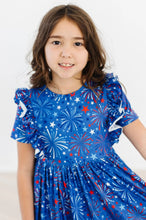 Load image into Gallery viewer, SPARK-TACULAR RUFFLE TWIRL DRESS