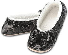 Load image into Gallery viewer, CLASSIC BLING HOUSE SLIPPERS - BLACK