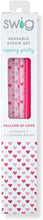 Load image into Gallery viewer, SWIG REUSABLE STRAW SET - FALLING IN LOVE