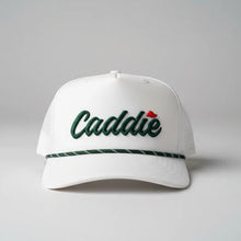 Load image into Gallery viewer, YOUTH CADDIE PERFORMANCE ROPE HAT - WHITE/GREEN