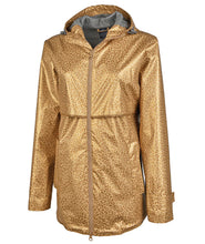 Load image into Gallery viewer, NEW ENGLAND RAIN JACKET - GOLD LEOPARD