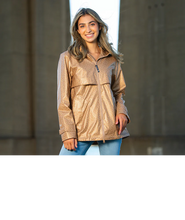 Load image into Gallery viewer, NEW ENGLAND RAIN JACKET - GOLD LEOPARD