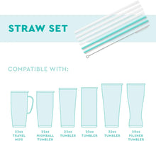 Load image into Gallery viewer, SWIG REUSABLE STRAW SET - FALLING IN LOVE