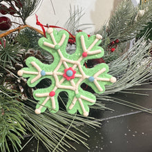 Load image into Gallery viewer, CLAY DOUGH SNOWFLAKE ORNAMENTS