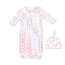 Load image into Gallery viewer, MARNIE ROSEBUD STRIPE KIMONO GOWN & HEADBAND