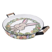 Load image into Gallery viewer, EGG WREATH BUNNY ENAMEL TRAY