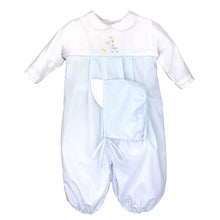 Load image into Gallery viewer, BLUE CONVERTIBLE GOWN & HAT WITH GIRAFFE EMBROIDERED