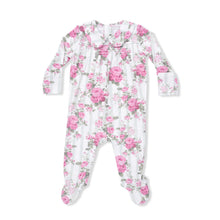 Load image into Gallery viewer, CABBAGE ROSE SMOCKED FOOTIE