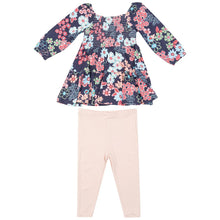 Load image into Gallery viewer, BLOSSOM FLORAL CAP SLEEVE DRESS AND RIB LEGGING