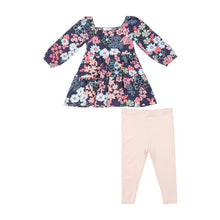 Load image into Gallery viewer, BLOSSOM FLORAL CAP SLEEVE DRESS AND RIB LEGGING