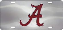 Load image into Gallery viewer, ALABAMA CRIMSON SCRIPT A LASER CAR TAG