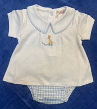 Load image into Gallery viewer, BOYS TEE AND PRINTED DIAPER COVER SET - TINY GIRAFFE
