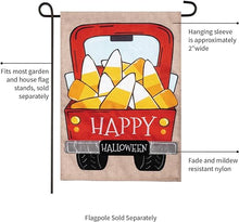 Load image into Gallery viewer, CANDY CORN TRUCK GARDEN BURLAP