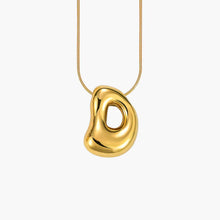 Load image into Gallery viewer, GOLD BUBBLE LETTER NECKLACES
