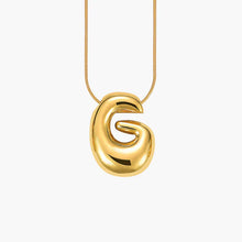 Load image into Gallery viewer, GOLD BUBBLE LETTER NECKLACES