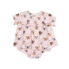 Load image into Gallery viewer, FARM ANIMAL SMOCKED BUBBLE WITH SKIRT
