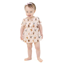Load image into Gallery viewer, FARM ANIMAL SMOCKED BUBBLE WITH SKIRT