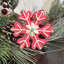 Load image into Gallery viewer, CLAY DOUGH SNOWFLAKE ORNAMENTS