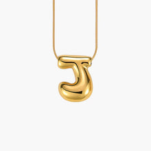 Load image into Gallery viewer, GOLD BUBBLE LETTER NECKLACES